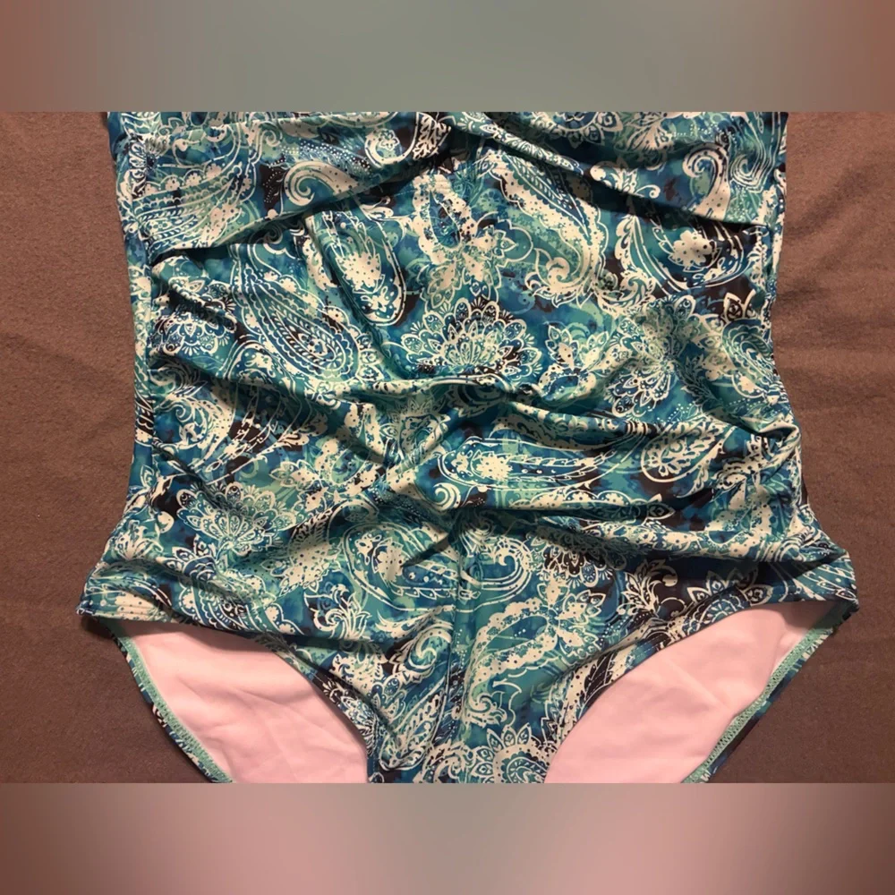 NWT Holipick Paisley One-Piece Swimsuit